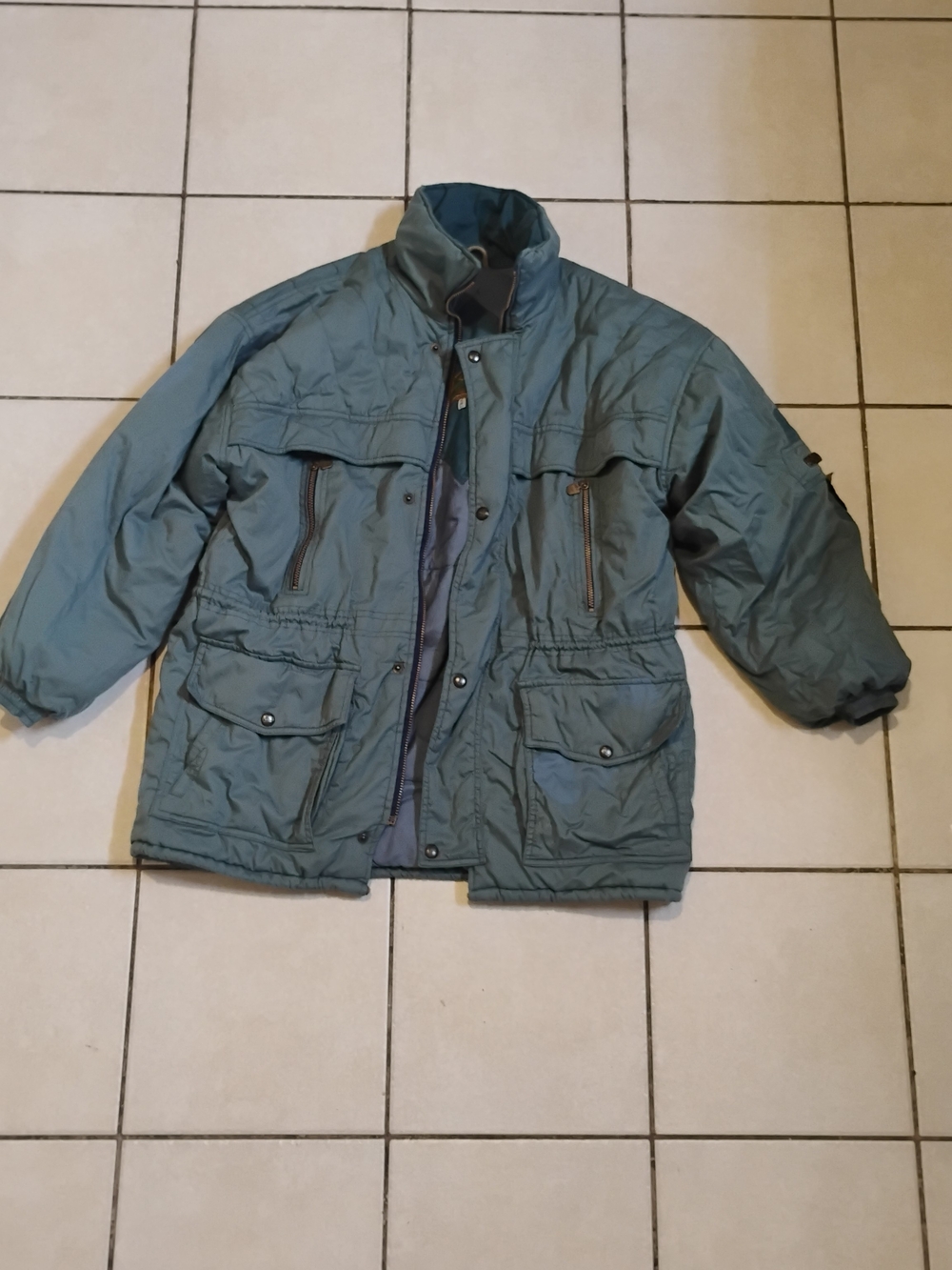 Men's Insulated Puffer Jacket - Teal Green